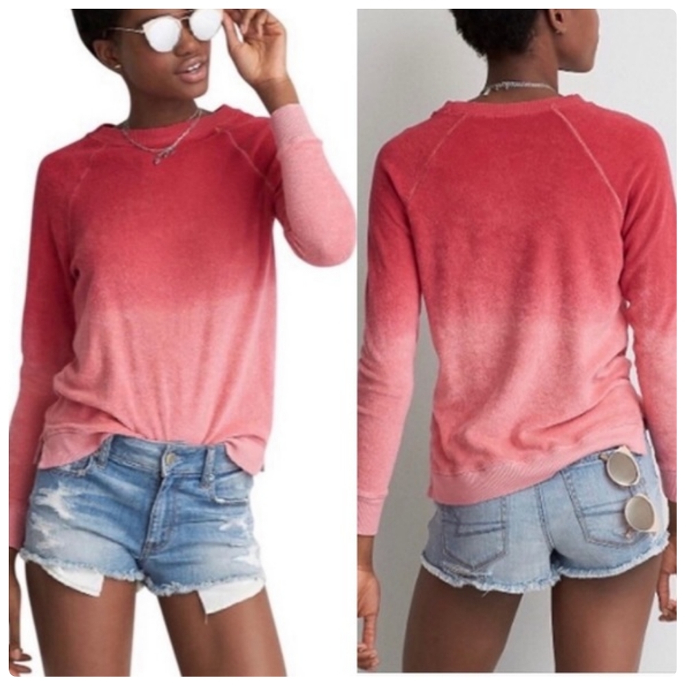 American Eagle Ombré Soft & Sexy Terry Summer Top●